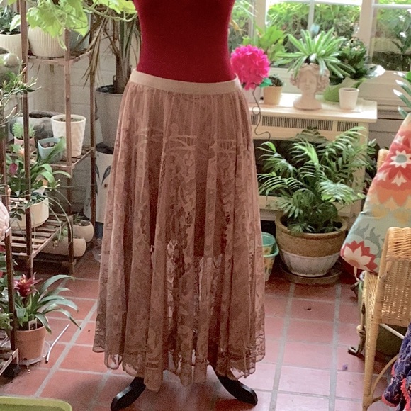 New never worn xxl lace skirt gorgeous  in coffee color - Picture 1 of 10